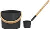 vidaXL Sauna Zubehör Set 2 Stk. Schwarz Produktbild-Vorschau 4