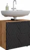 A bathroom vanity with a sink and faucet. Produktbild-Vorschau