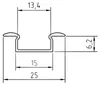 LED Profile in silber P6-1 100CM opal Abdeckung für LED Produktbild-Vorschau 2
