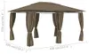 vidaXL Gartenzelt mit Vorhängen 4x3 m Taupe 180 g/m² Produktbild-Vorschau 6