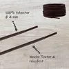 Runde Schnürsenkel in Braun Dunkel - 140cm Produktbild-Vorschau
