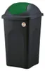 Mülleimer 60 Liter mit Schwingdeckel Grün/Schwarz – Produktbild-Vorschau 8