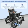 Elektrorollstuhl Faltbar Leicht bis 150 kg, 500W Motor, Produktbild-Vorschau 6