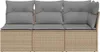vidaXL Gartensofa mit Kissen 3-Sitzer Beige Poly Rattan Produktbild-Vorschau 4