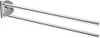 A chrome double towel rack mounted on a wall. Produktbild-Vorschau