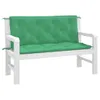 A white garden bench with a green cushion, presented against a white background. Náhľad obrázku produktu