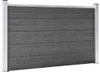 vidaXL Zaunelement Set WPC 872x105 cm Schwarz Produktbild-Vorschau 1