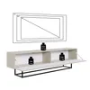 Selsey VELDIO - Armoire TV, Gris beige taupe avec structure Voir les images du produit 9
