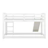 A white bunk bed with a ladder and a slide, shown against a white background. Podgląd zdjęcia produktu
