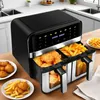 Heißluftfritteuse XXL doppel Airfryer 2600W / 9L (2x 4,5L Produktbild-Vorschau 11