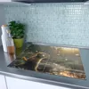 Spritzschutz Herdabdeckplatte Schneidebrett aus Glas Katze Produktbild-Vorschau 2