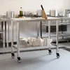 vidaXL Küchen-Arbeitstisch mit Rollen 110x55x85 cm Produktbild-Vorschau 3