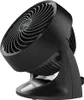 A black desk fan is shown on a white background, viewed from a three-quarter side angle. Anteprima dell’immagine prodotto