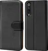 A black flip case for a smartphone, shown from the front and back. Produktbild-Vorschau