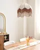 BELIANI Hängeleuchte Beige Papierschirm Oval mit Fransen Produktbild-Vorschau 4