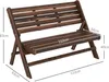 Gartenbank für 2 Personen, rustikales Design, klappbar, Produktbild-Vorschau 3