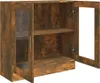 vidaXL Vitrinekast, gerookt eikenfineer, 82,5 x 30,5 x 80 Productafbeelding-voorbeeld 5