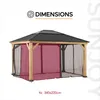 Netz für Sunjoy Zedernholz Gazebo 336cm x 394cm Produktbild-Vorschau 3