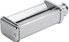 A close-up studio shot of a silver pasta maker attachment. Produktbild-Vorschau