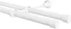 A close-up, angled view of a white double curtain rod with end caps, against a white background. Anteprima dell’immagine prodotto