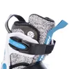 A close-up view of the top part of an inline skate, focusing on the buckle and strap mechanism. Produktbild-Vorschau