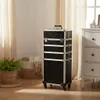 Kosmetikkoffer Trolley 70L Schwarz Silber Aluminium Make-up Produktbild-Vorschau 11