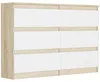 Komoda 120 cm 6 zásuvek skříňka FRAMIRE R-120 mix sonoma Náhled obrázku produktu 1