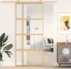 vidaXL Drzwi przesuwne Golden 90x205 cm ESG przezroczyste Podgląd zdjęcia produktu 1