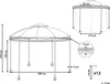 BELIANI Garten-Pavillon Beige Stahl mit Dach Seitenwänden Produktbild-Vorschau 3