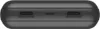 A close-up view of the ports on a black power bank. Produktbild-Vorschau