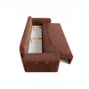 Cord Schlafsofa 3-Sitzer 265 x 105 cm Ziegelrot mit Produktbild-Vorschau 6