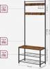 VASAGLE Garderobenständer, mit Sitzfläche, mit Haken, 3 Produktbild-Vorschau 7