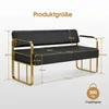 3-Sitzer Sitzbank mit goldenen Armlehne, Polsterbank mit Produktbild-Vorschau 3