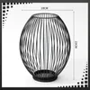Świecznik metalowy lampion industrialny loft glamour czarny Podgląd zdjęcia produktu 5