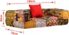 vidaXL Pouf modulare a 2 posti in tessuto patchwork Anteprima dell’immagine prodotto 10