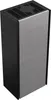 A black and gray fireplace insert is shown against a white background. Produktbild-Vorschau