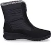 A black winter boot with a zipper and fur lining. Náhľad obrázku produktu