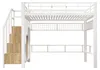 Platzsparendes Hochbett 140x200cm Metall Weiß mit Produktbild-Vorschau 13