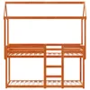 vidaXL Patrová postel se střechou vosk hnědá 80x200 cm z Náhled obrázku produktu 3