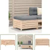 The Living Store Gartenhocker mit Kissen Massivholz Kiefer Produktbild-Vorschau 1
