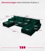 BroMARKT Ecksofa NUBES Schlaffunktion Bettkasten U-Form Produktbild-Vorschau 7