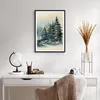 Gerahmtes Poster - Schwarzer Rahmen - Schnee Fichten Wald - Produktbild-Vorschau 6