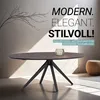 Homestyle4u Esstisch Oval Schwarz Braun Esszimmertisch Produktbild-Vorschau 2