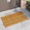 vidaXL Badematte Uni Braun 80 x 48 x 2,5 cm Holz Produktbild-Vorschau 3