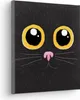 Keilrahmenbild - Black Cat - Größe 30 x 30 cm Produktbild-Vorschau 1
