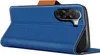 A blue flip case for a smartphone, shown from the side with the camera module visible. Anteprima dell’immagine prodotto