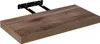 A floating shelf with a wood-grain finish and black metal brackets is shown against a white background. Náhled obrázku produktu