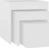 Three white nesting tables of different sizes are stacked together. Náhled obrázku produktu