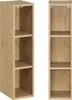 Badezimmer Hängeregal mit 20 cm Breite in Eiche, 3 offene Produktbild-Vorschau 1
