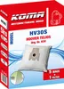 The image shows the packaging of KOMA vacuum cleaner bags, with a vacuum cleaner bag and filter prominently displayed. Náhled obrázku produktu
